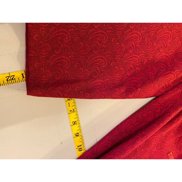 Miss Dorby Red Brocade 2-Piece Sleeveless Dress & Jacket Set Size 12 - Picture 15 of 16